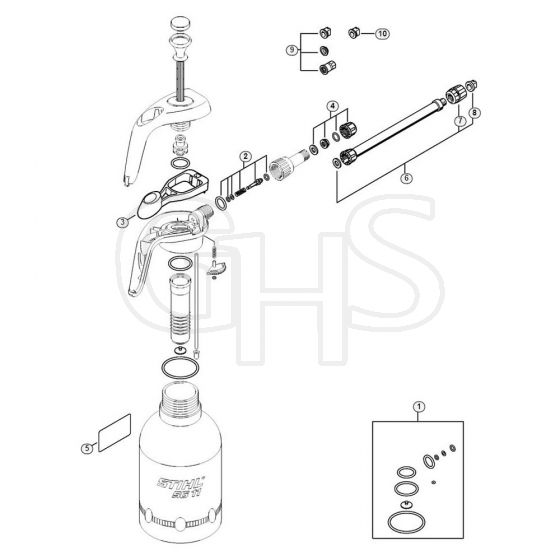 Genuine Stihl SG11 / A - Pump, Nozzle