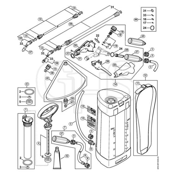 Genuine Stihl SG31 / A - Spray gun, Spray lance/wand