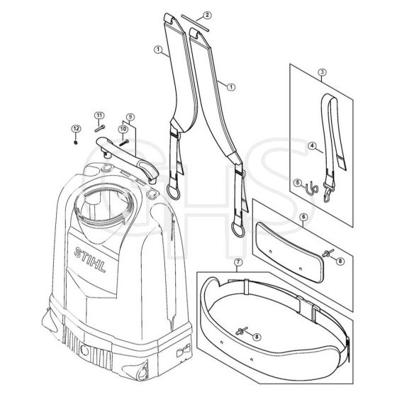 Genuine Stihl SG71 / C - Harness