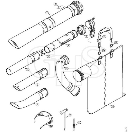 Genuine Stihl SH56 C-E / T - Nozzle, Vacuum Attachment