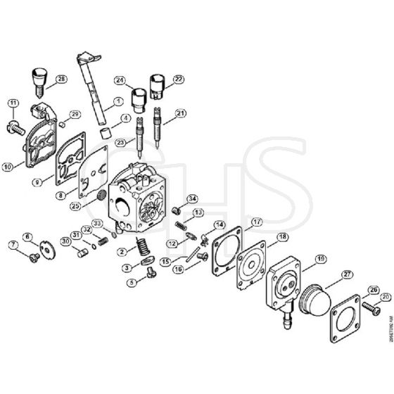 Genuine Stihl SH85 / F - Carburetor C1Q-S68