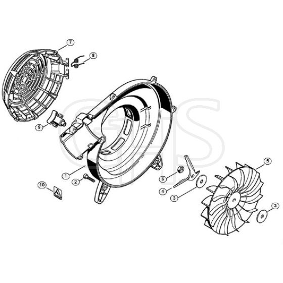 Genuine Stihl SH85 / K - Fan housing outer, Fan wheel