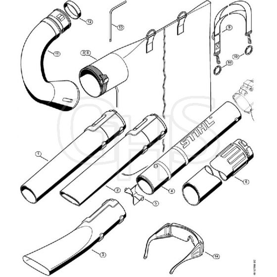 Genuine Stihl SH85 / R - Nozzle, Vacuum attachment