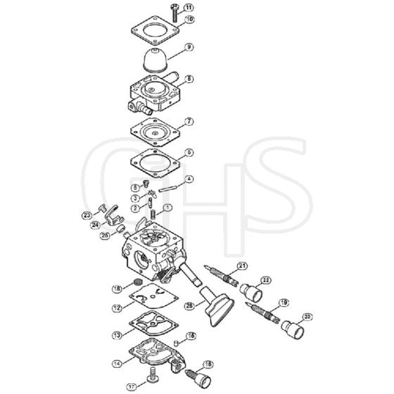 Genuine Stihl SH86 C-E / M - Carburetor C1M-S261 (037.2018)