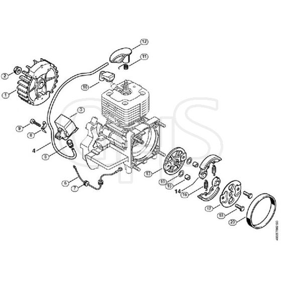 Genuine Stihl SP451 / D - Ignition system, Clutch