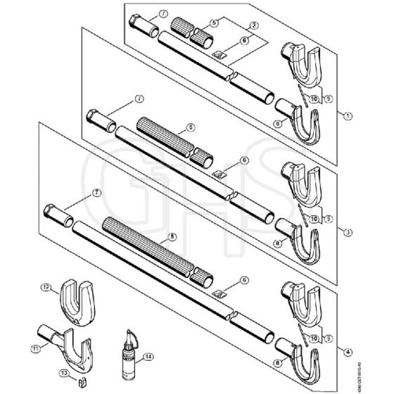 Genuine Stihl SP451 / L - Drive tube assembly