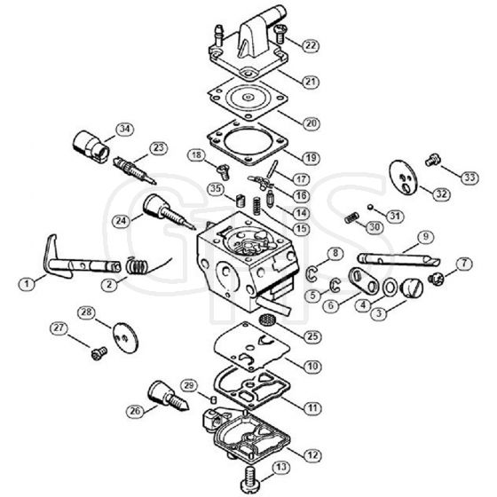 Genuine Stihl SP481 / F - Carburetor C1Q-S154