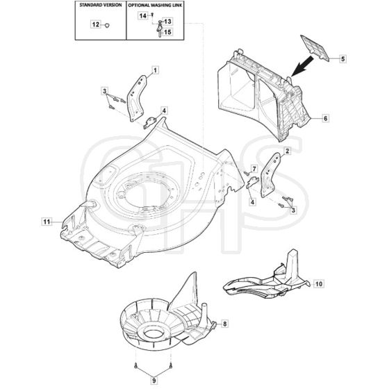 SP51 H - 2022-2023 - 2L0536133/MC - Mountfield Rotary Mower Deck Diagram