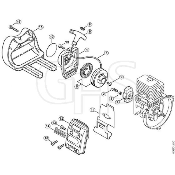 Genuine Stihl SP81 / B - Rewind starter, Muffler | GHS