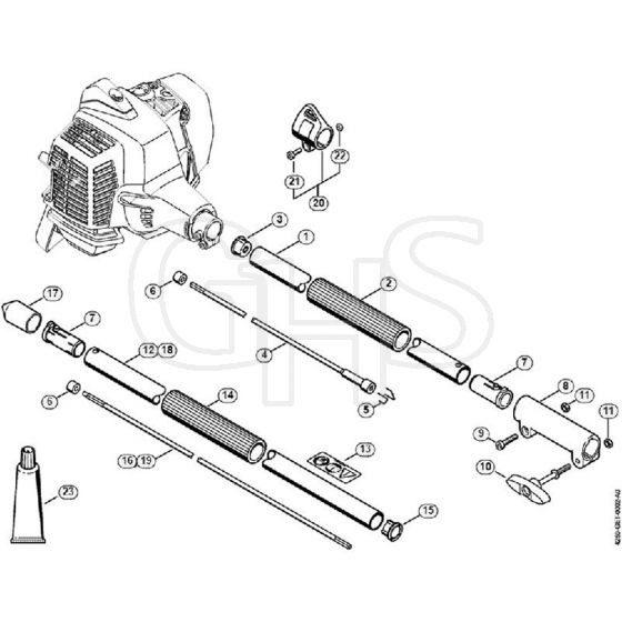 Genuine Stihl SP92 TC-E / G - Drive tube assembly SP 92 TC