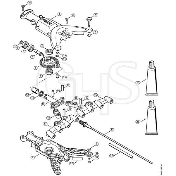 Genuine Stihl SP92 TC-E / H - Gear head, Rake