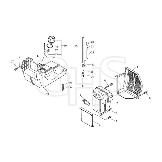 Fuel Tank, Muffler