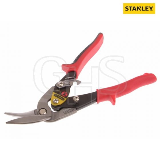 Stanley Red Offset Aviation Snip Left Cut 250mm - 2-14-567