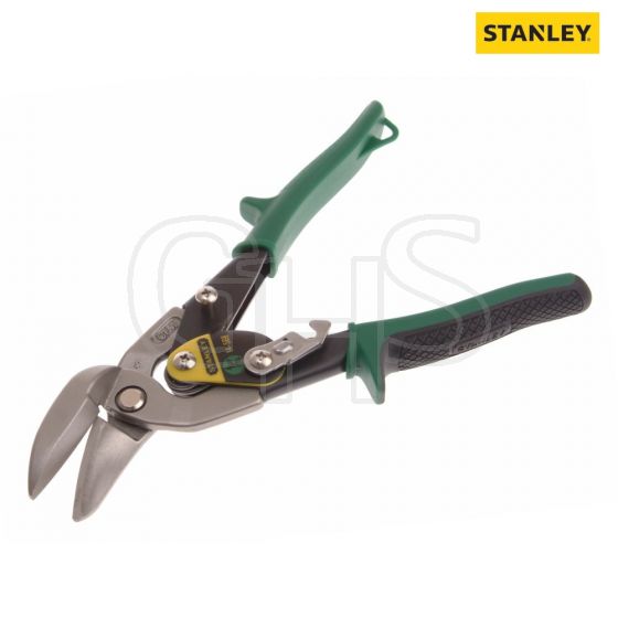 Stanley Green Offset Aviation Snip Right Cut 250mm - 2-14-568