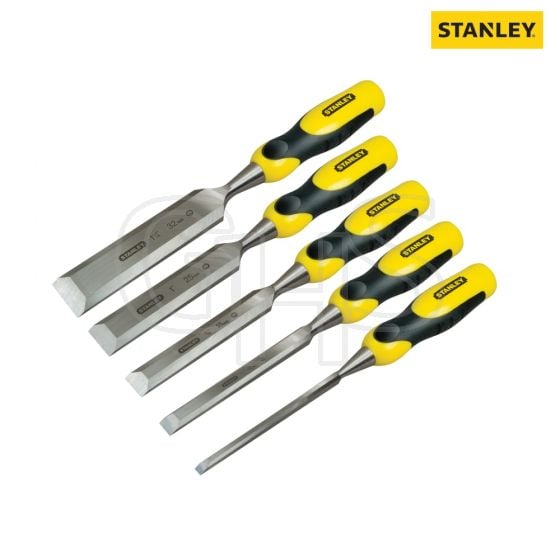 Stanley DynaGrip Bevel Edge Chisel with Strike Cap Set of 5: 6