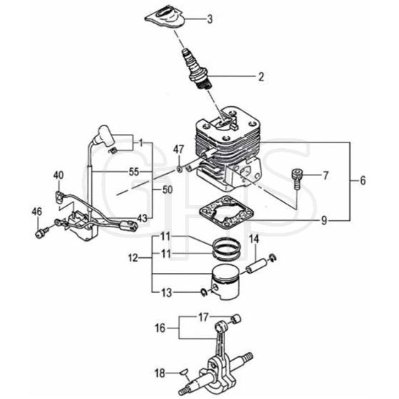 Tanaka TBC-270PFD - Cylinder Piston Crankshaft