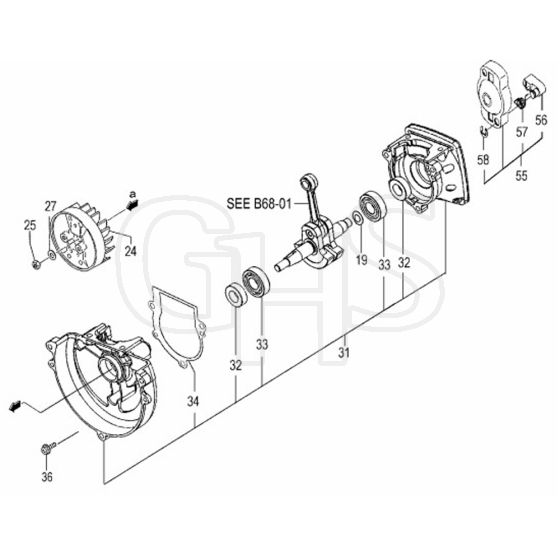 Tanaka TBC-270S - Crankcase