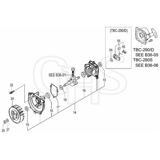 Tanaka TBC290D - Crankcase