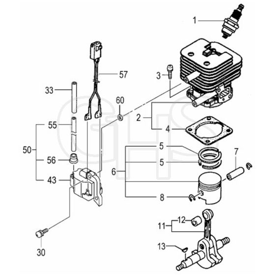 Tanaka TBC-290S - Cylinder Piston Crankshaft