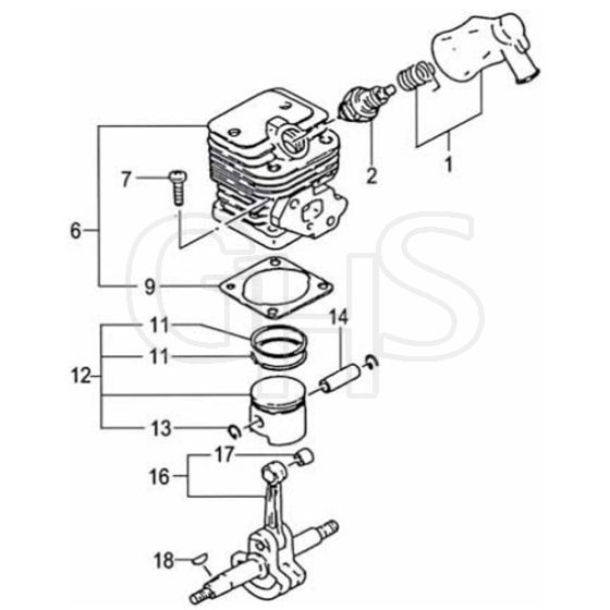 Tanaka TBC-300SDH - Cylinder Piston Crankshaft