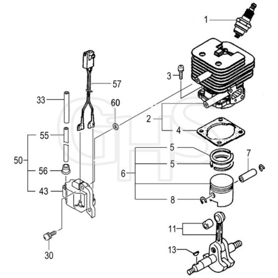 Tanaka TBC-340D - Aug 2012 - Cylinder Piston Crankshaft