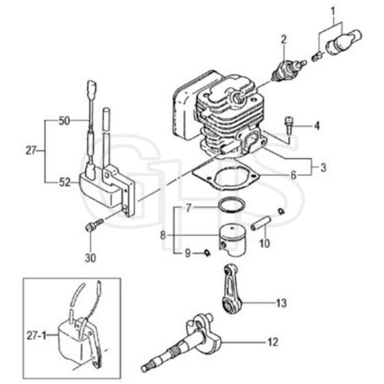 Tanaka TBC-4000 - Cylinder Piston Crankshaft