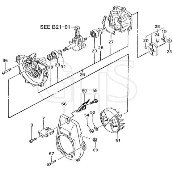 Tanaka TBC-420PF - Crankcase