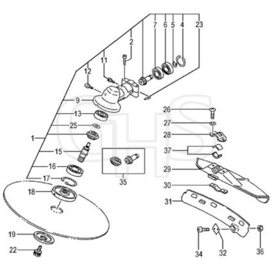 Tanaka TBC-4500 - P226531 - Gear Case Throttle Lever