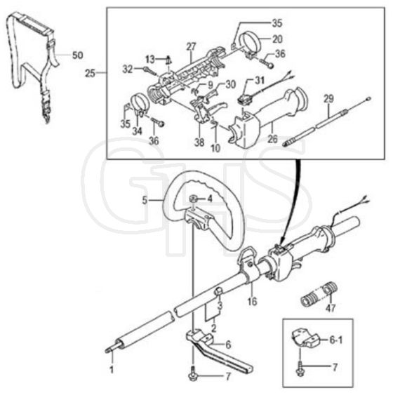 Tanaka TBC-4500 - P226531 - Handle Throttle Lever