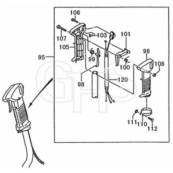 Tanaka TBC-500N - Throttle Lever