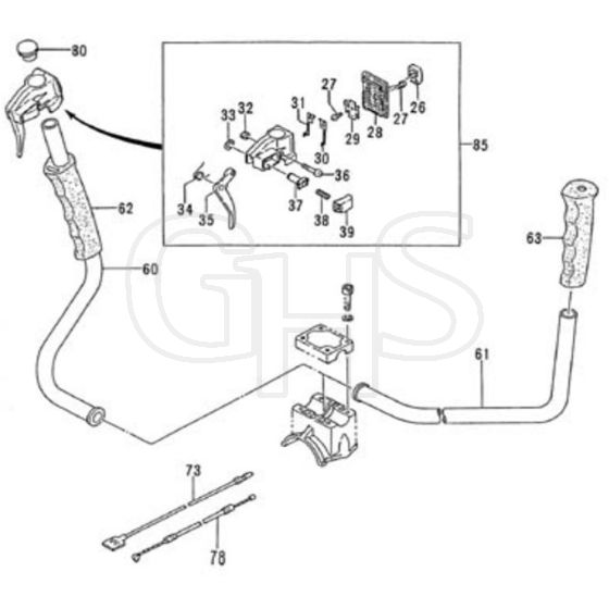 Tanaka TBC-500 - P005485 - Handle