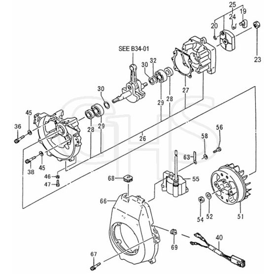 Tanaka TBC-550DX - Crankcase