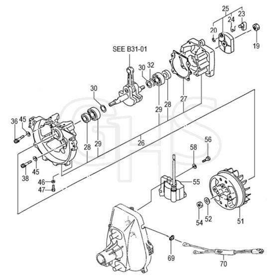 Tanaka TBC 600 - Crankcase