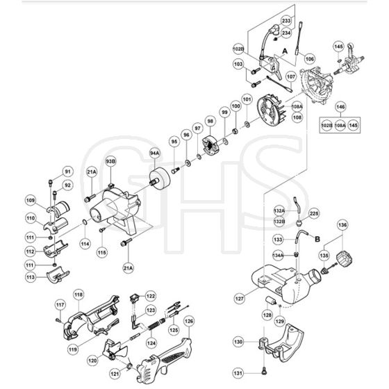 Tanaka TCG 22EAD - Crankcase Assembly