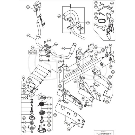 Tanaka TCG-27EBS - Handle Assembly