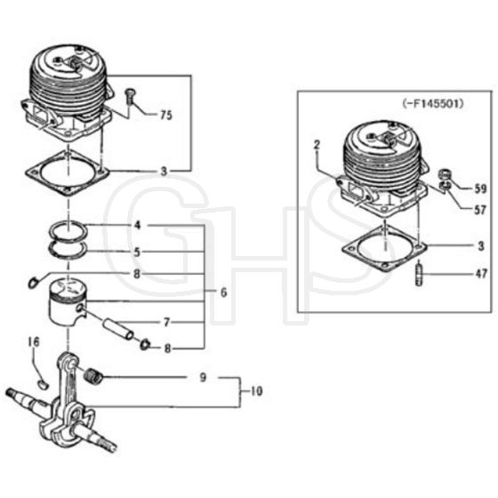 Tanaka TCP-381 - Cylinder Piston Crankshaft