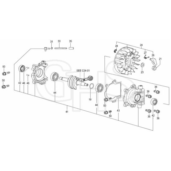 Tanaka TCS-2801 - Crankcase