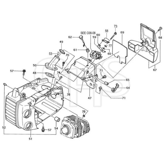 Tanaka TCS-3401S - D112100 - Engine Case Air Cleaner