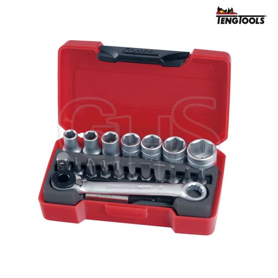 Teng T1420 Socket Bit Set of 20 1/4in Drive - T1420