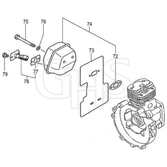 Tanaka THB-2500 - Muffler