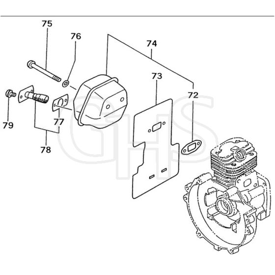 Tanaka THB-2510 - Muffler