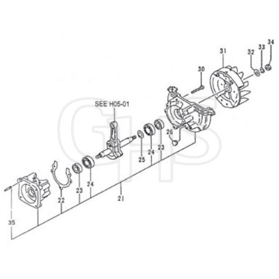 Tanaka THT-2510-B-S - Crankcase