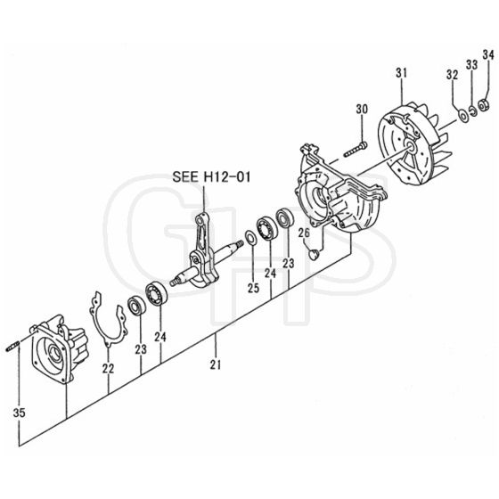 Tanaka THT-2530-2540 - Crankcase