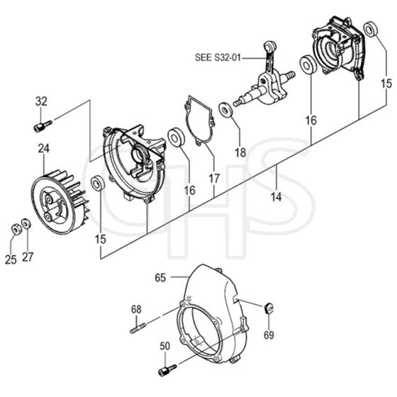 Tanaka TIA-350S - Crankcase