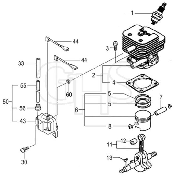 Tanaka TIA-350S - Cylinder Piston Crankshaft