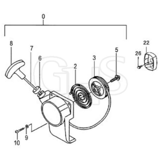 Tanaka TPH-2501-S - H31 TPH2501S9537 - Tph-2501 Recoil Starter