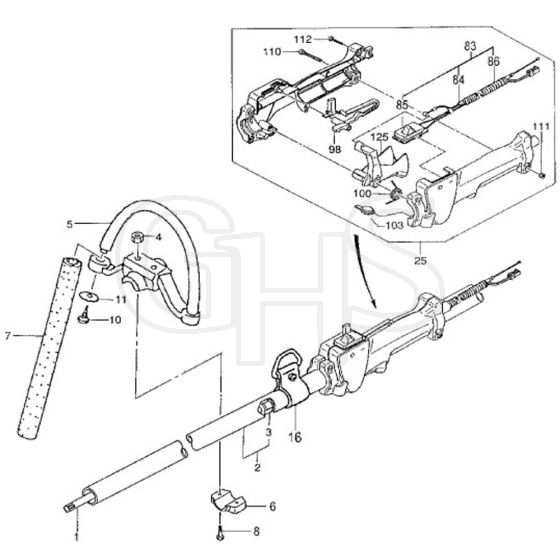 Tanaka TPH-230S - H36 TPH230S9535 - Operation Pipe