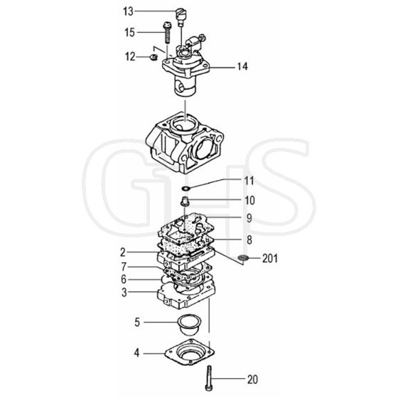 Tanaka TPH-230SS - H43 TPH230SS9536 - Carburettor