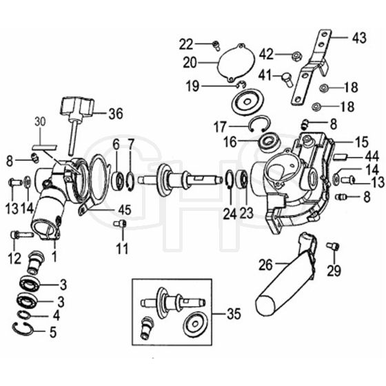 Tanaka TPH-230SS - H43 TPH230SS9536 - Gear Case