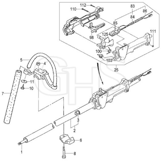 Tanaka TPS-200-2510 - Throttle Lever Handle